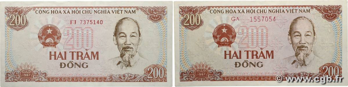 200 Dong Lot VIETNAM 1987 P.100a fST+