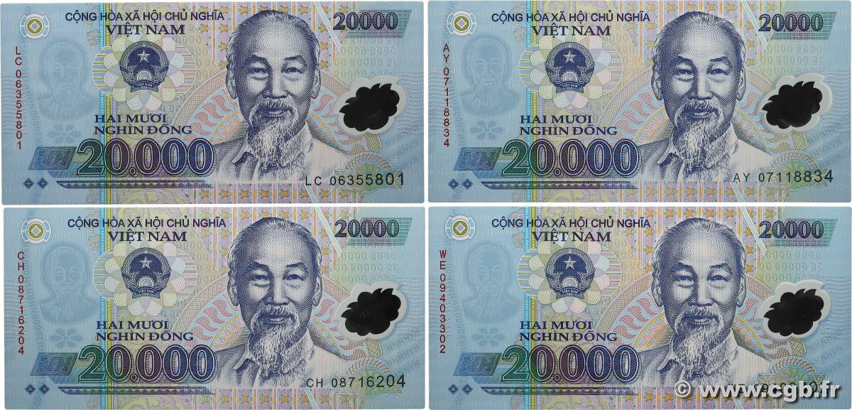 20000 Dong Lot VIETNAM 2006 P.120a à d ST