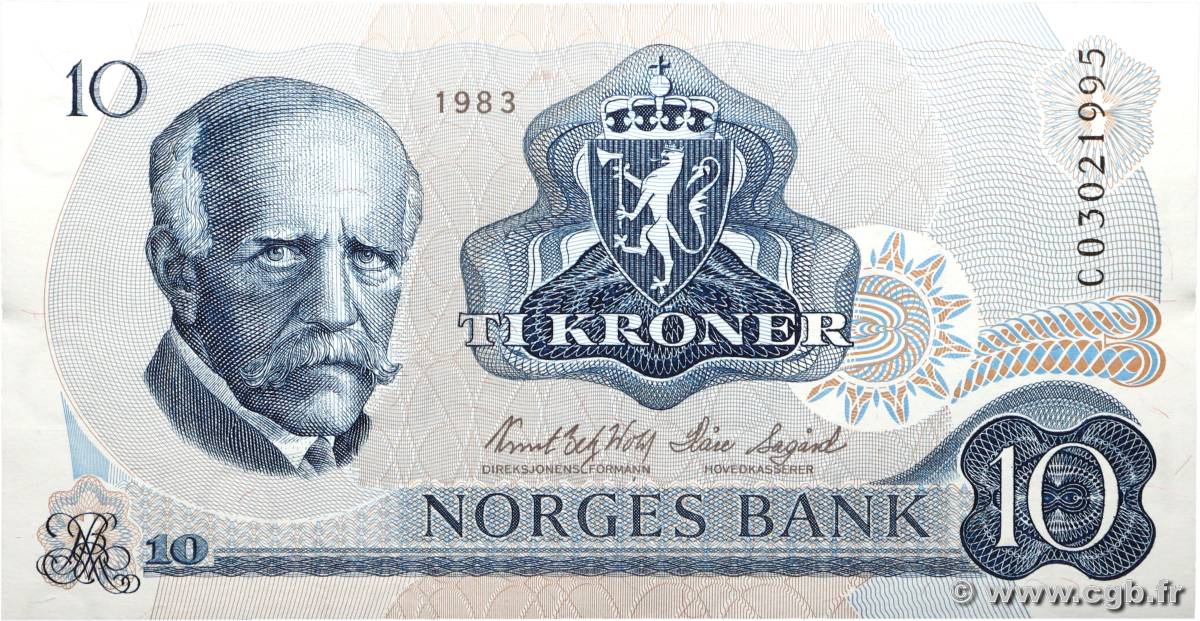 10 Kroner NORVÈGE  1983 P.36c SPL