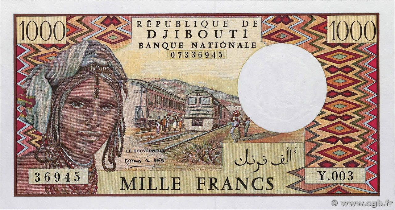 1000 Francs DJIBOUTI 1991 P.37d2 NEUF