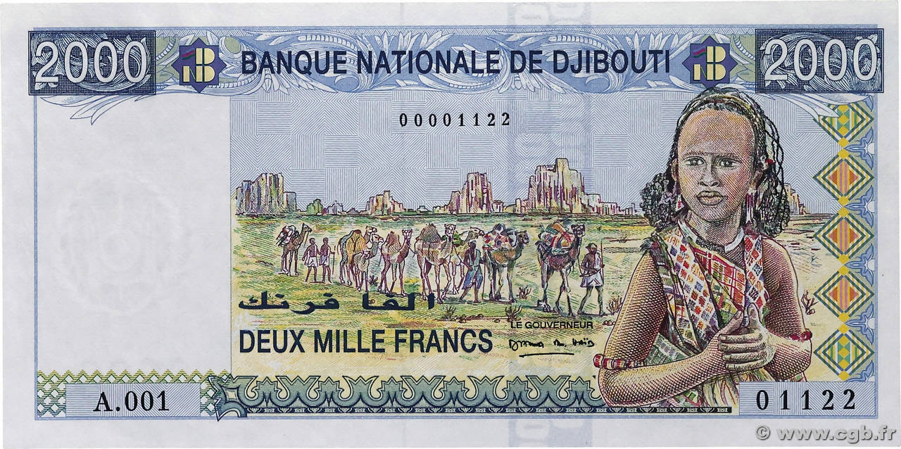 2000 Francs DJIBOUTI 1997 P.40 NEUF