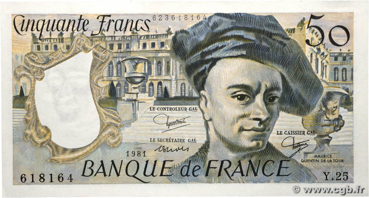 50 Francs QUENTIN DE LA TOUR FRANCE  1981 F.67.07 pr.NEUF
