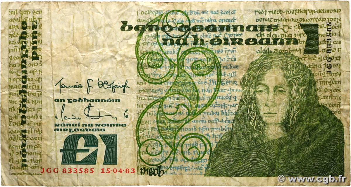 1 Poundaa IRLANDE  1983 P.070c B+