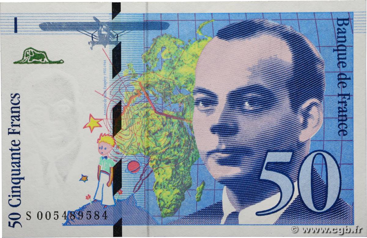50 Francs SAINT-EXUPÉRY FRANCE  1993 F.72.02 pr.NEUF