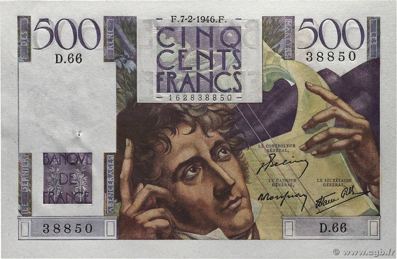 500 Francs CHATEAUBRIAND FRANCE 1946 F.34.04 SPL