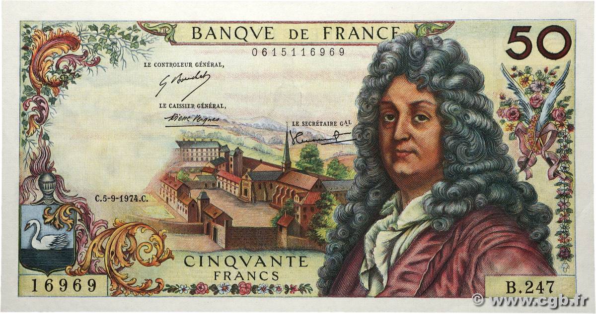 50 Francs RACINE FRANKREICH 1974 F.64.27 fST