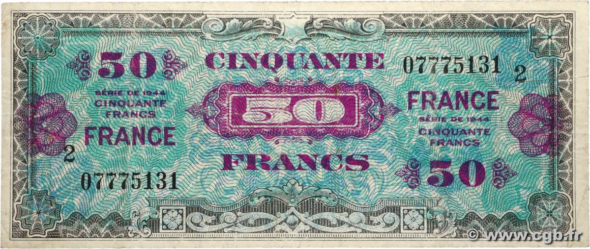 50 Francs FRANCE FRANCE  1945 VF.24.02 B+