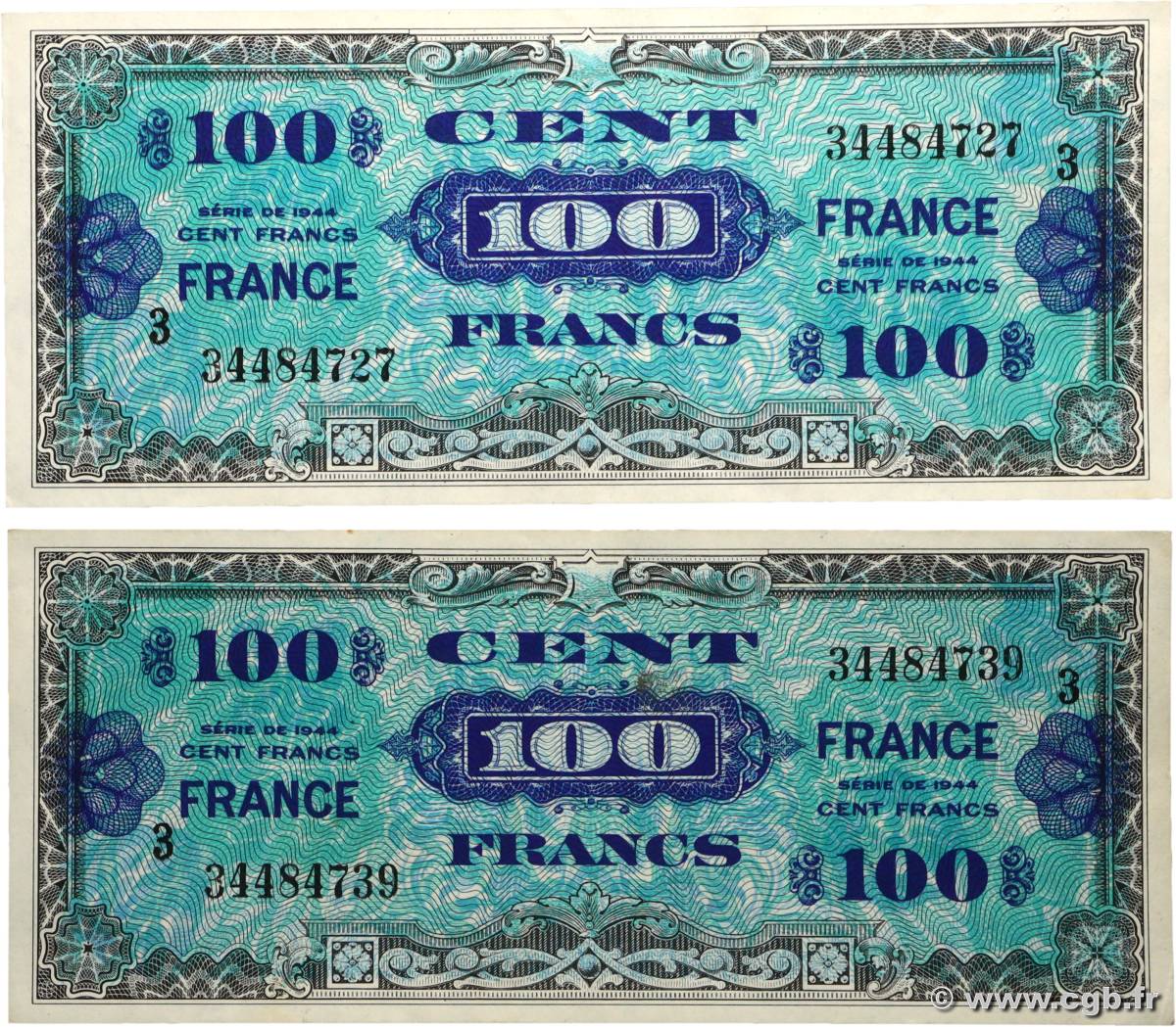 100 Francs FRANCE Lot FRANCE  1945 VF.25.03 SUP+