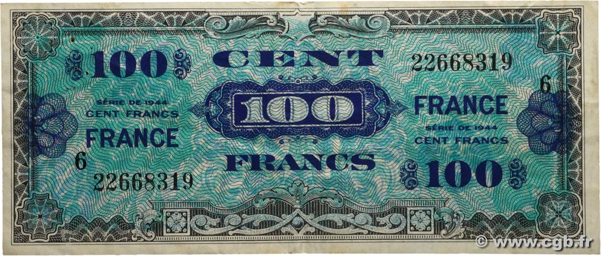 100 Francs FRANCE FRANCE  1945 VF.25.06 TTB