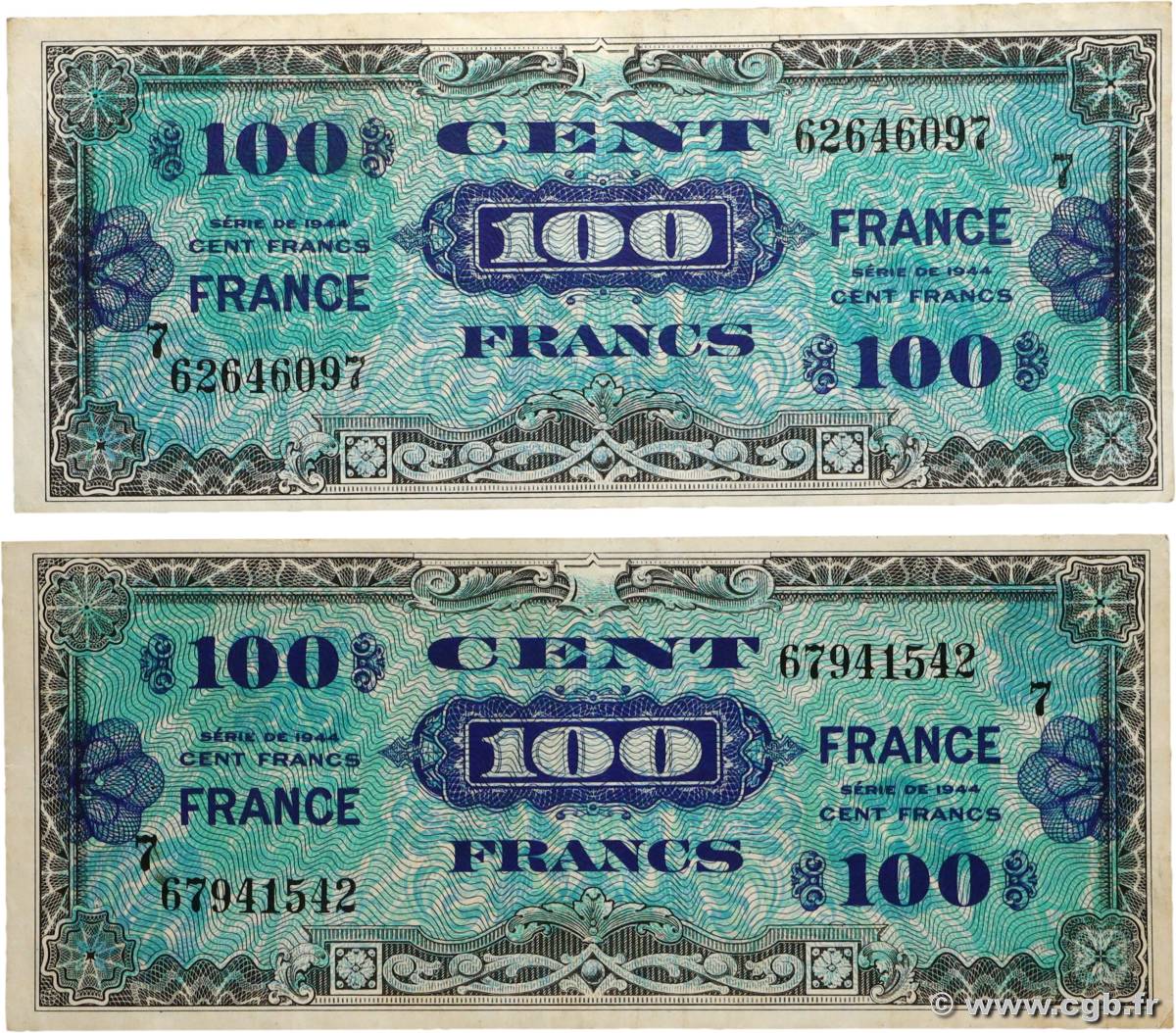 100 Francs FRANCE Lot FRANCE  1945 VF.25.07 TTB