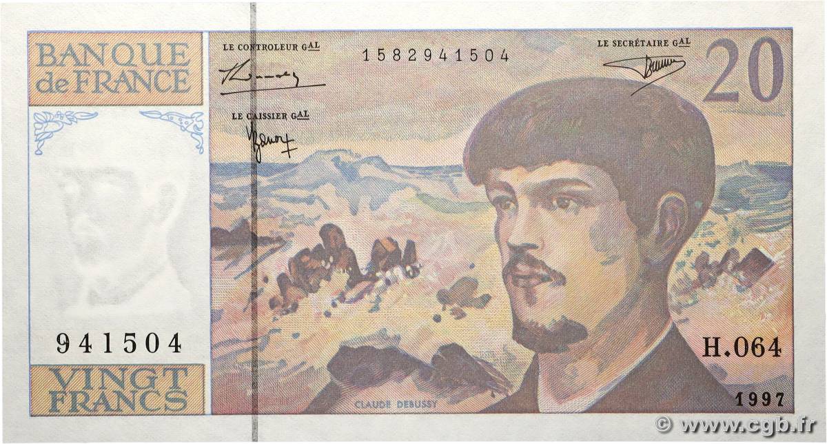 20 Francs DEBUSSY Modifié FRANCE 1997 F.66ter.02-64 NEUF