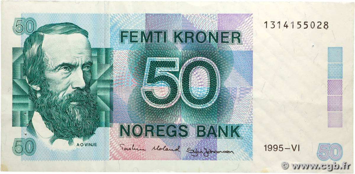 50 Kroner NORVÈGE  1985 P.42b TTB