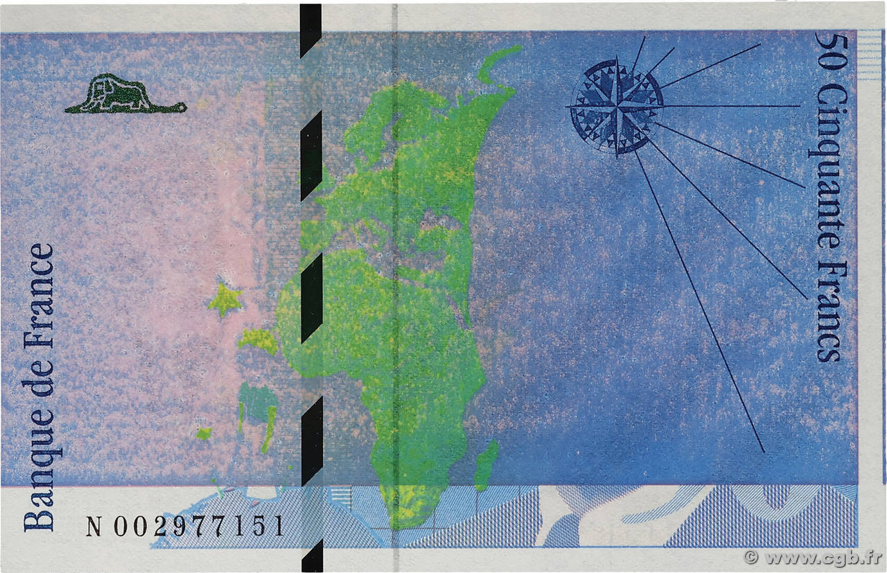 50 Francs SAINT-EXUPÉRY Fauté FRANCE 1992 F.72.01T NEUF