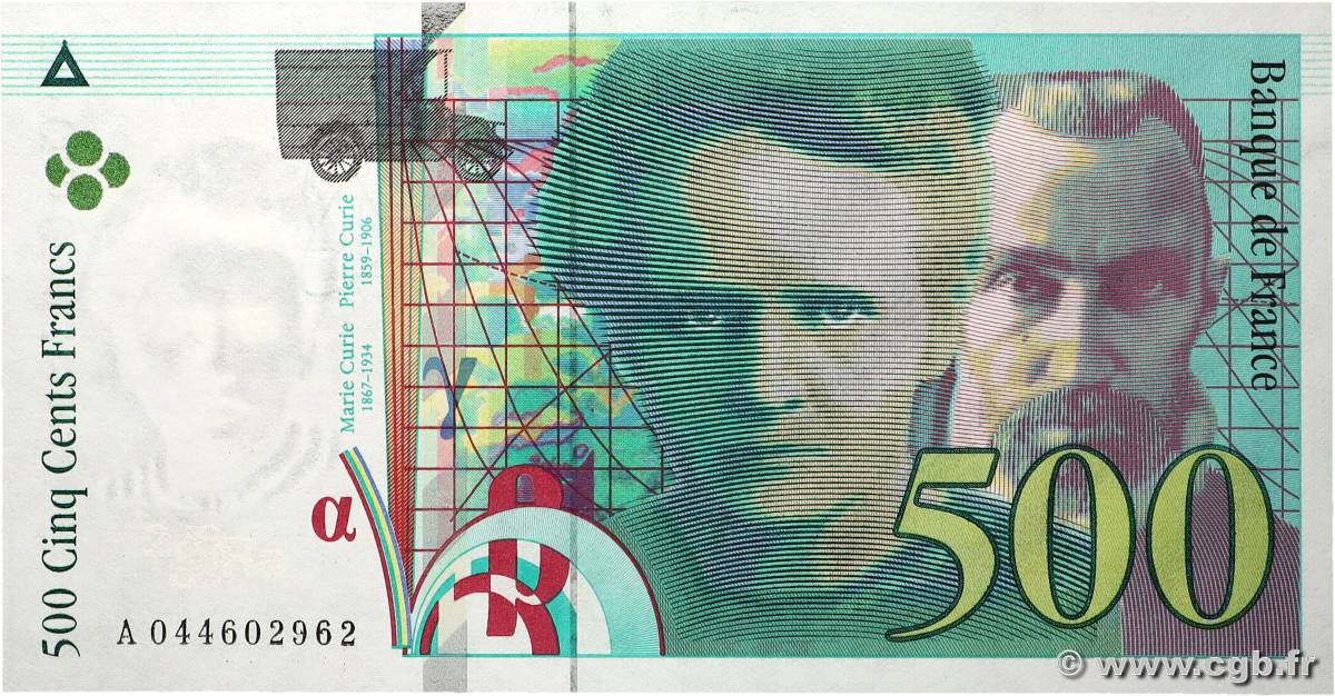 500 Francs PIERRE ET MARIE CURIE FRANKREICH 2000 F.76.05 fST