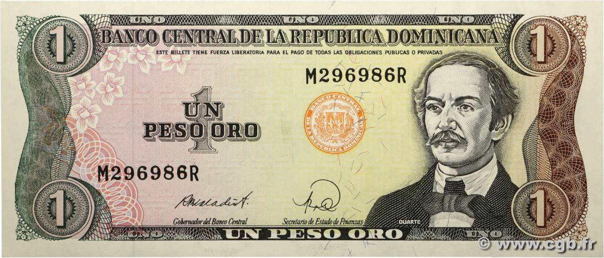1 Peso Oro RÉPUBLIQUE DOMINICAINE  1988 P.126c NEUF