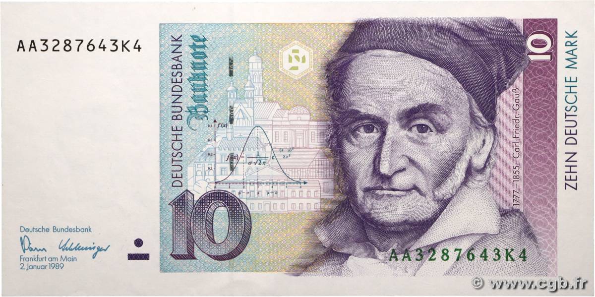 10 Deutsche Mark ALLEMAGNE FÉDÉRALE  1991 P.38b SUP+