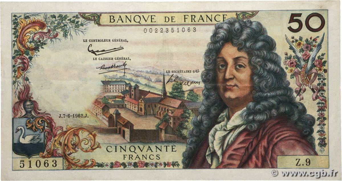 50 Francs RACINE FRANCE  1962 F.64.01 TTB+