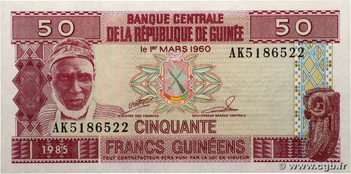 50 Francs Guinéens GUINÉE  1985 P.29a NEUF