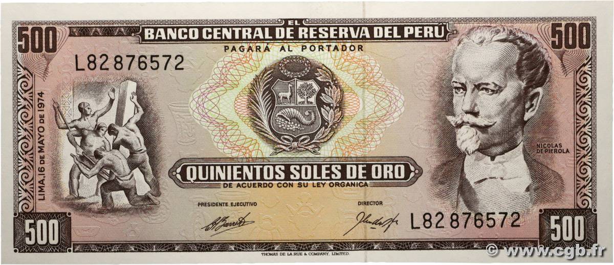 500 Soles de Oro PÉROU  1974 P.104c SPL