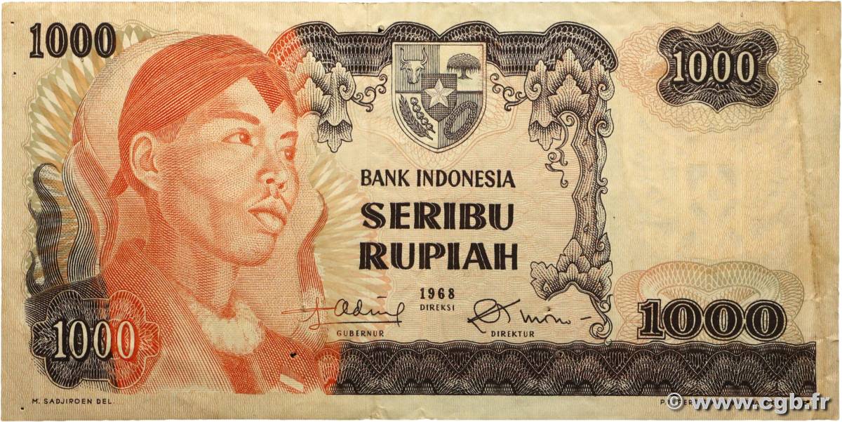 1000 Rupiah INDONESIA  1968 P.110a VF+