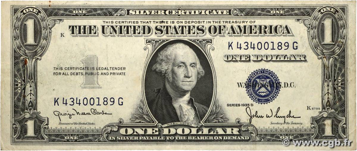 1 Dollar UNITED STATES OF AMERICA  1935 P.416D1 F+
