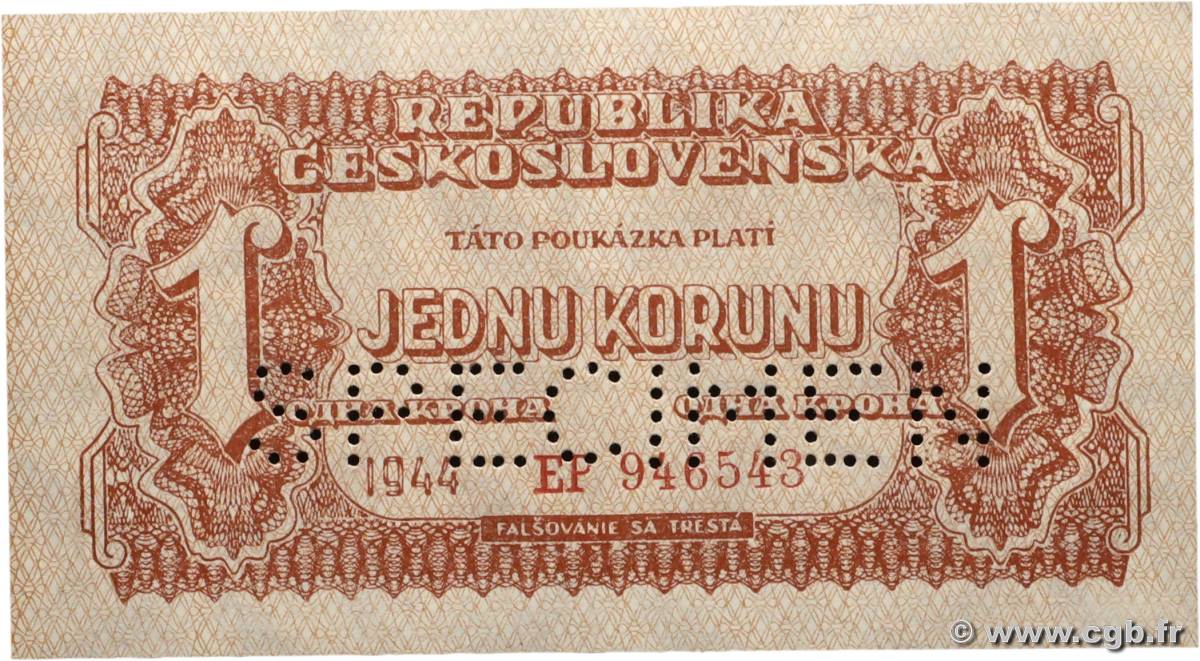 1 Koruna TCHÉCOSLOVAQUIE 1944 P.045s pr.NEUF
