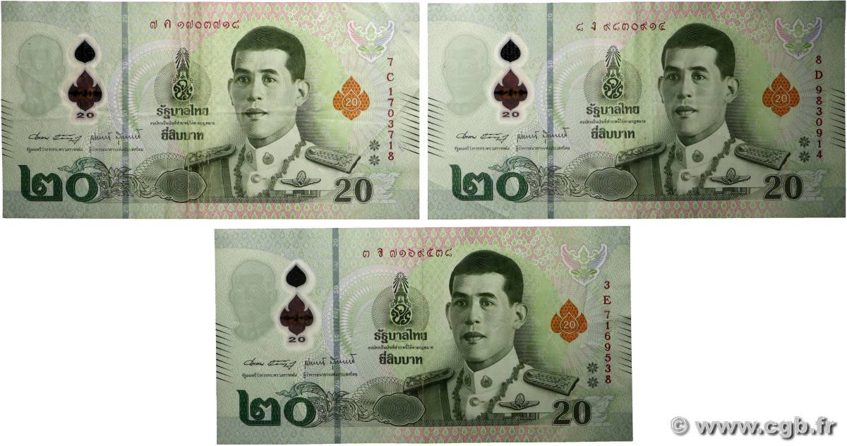 20 Baht Lot THAILAND 2022 P.142 VF-