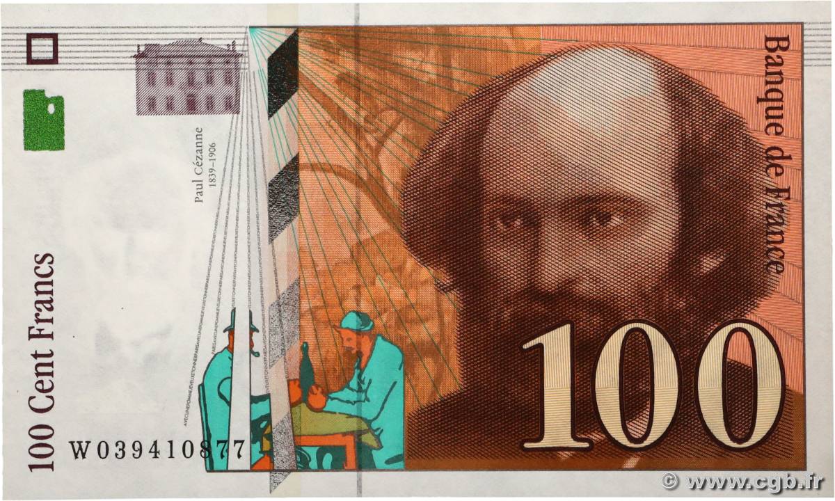 100 Francs CÉZANNE FRANCE 1997 F.74.01 pr.NEUF