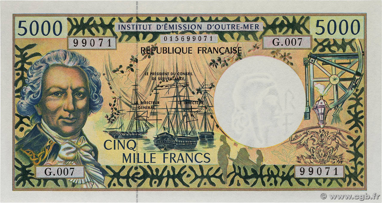 5000 Francs POLYNÉSIE, TERRITOIRES D OUTRE MER 1995 P.03c pr.NEUF