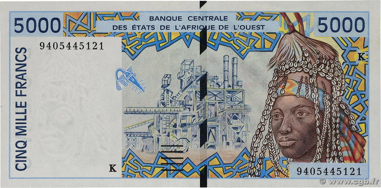5000 Francs ÉTATS DE L AFRIQUE DE L OUEST 1994 P.713Kc pr.NEUF