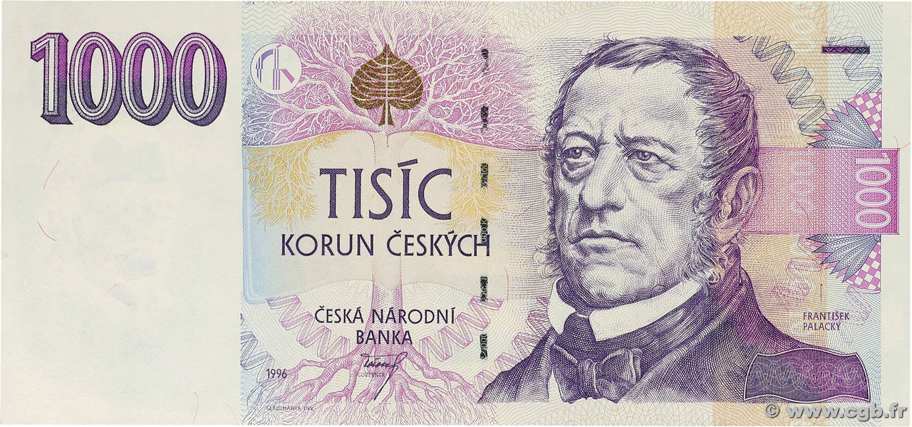 1000 Korun RÉPUBLIQUE TCHÈQUE 1996 P.15d pr.NEUF