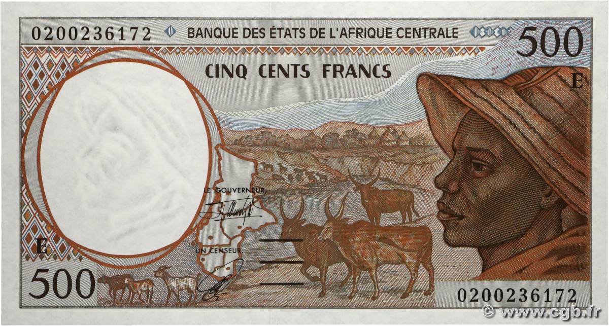 500 Francs type 1993E KAMERUN 2002 A.165Eh ST