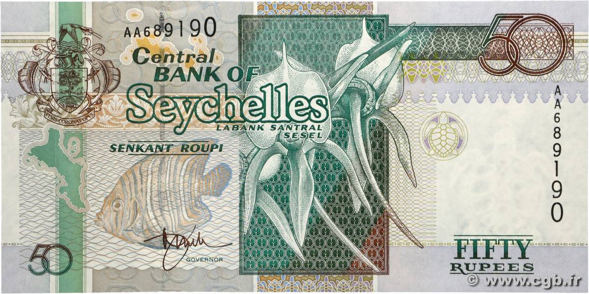50 Rupees SEYCHELLES 1998 P.38a UNC