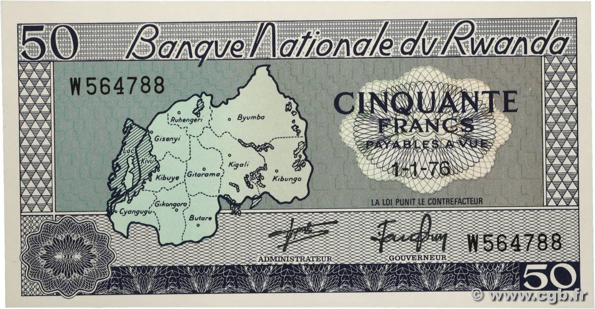 50 Francs RWANDA 1976 P.07c pr.NEUF