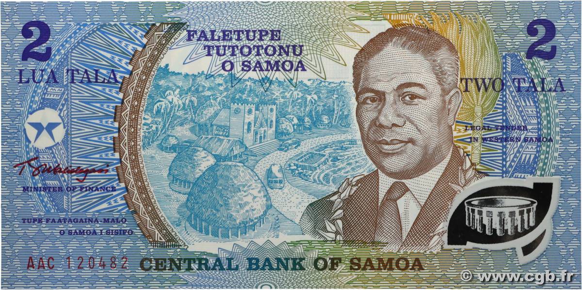 2 Tala SAMOA 1990 P.31e NEUF