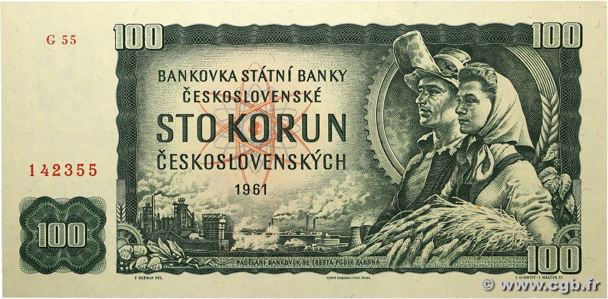 100 Korun TCHÉCOSLOVAQUIE 1961 P.091k NEUF