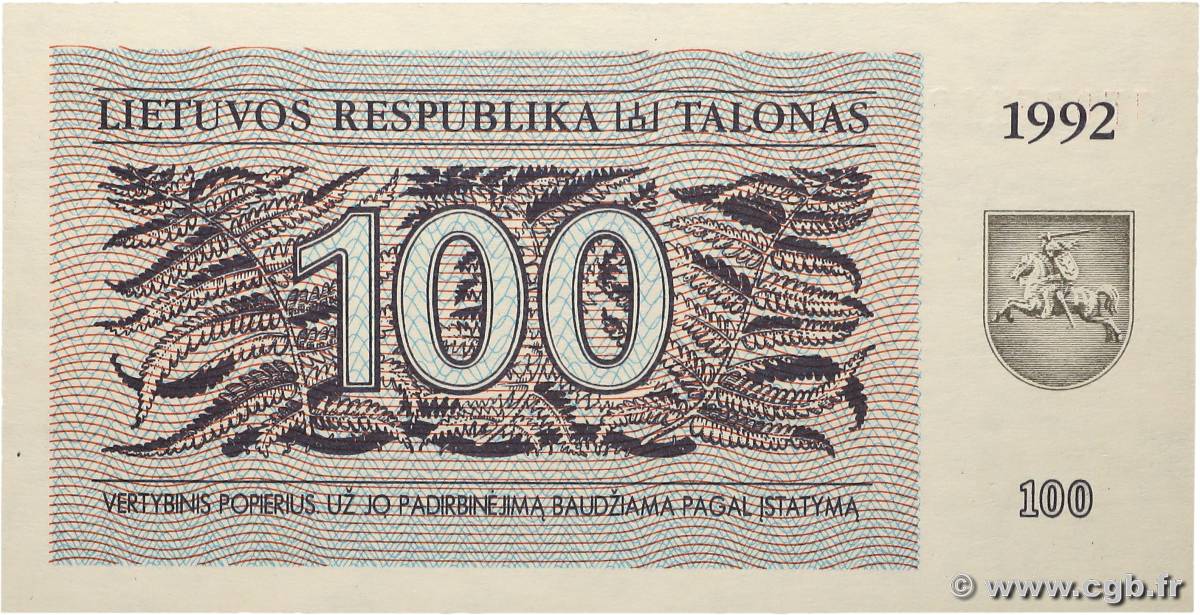 100 Talonas LITUANIE 1992 P.42 NEUF