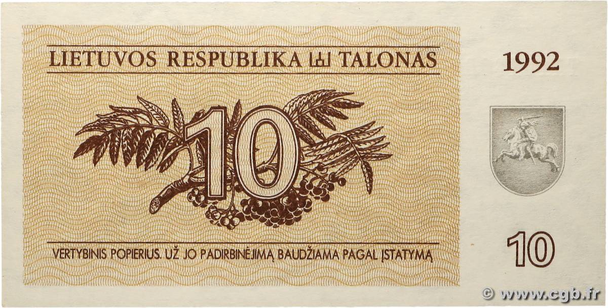 10 Talonas LITUANIE 1992 P.40 NEUF