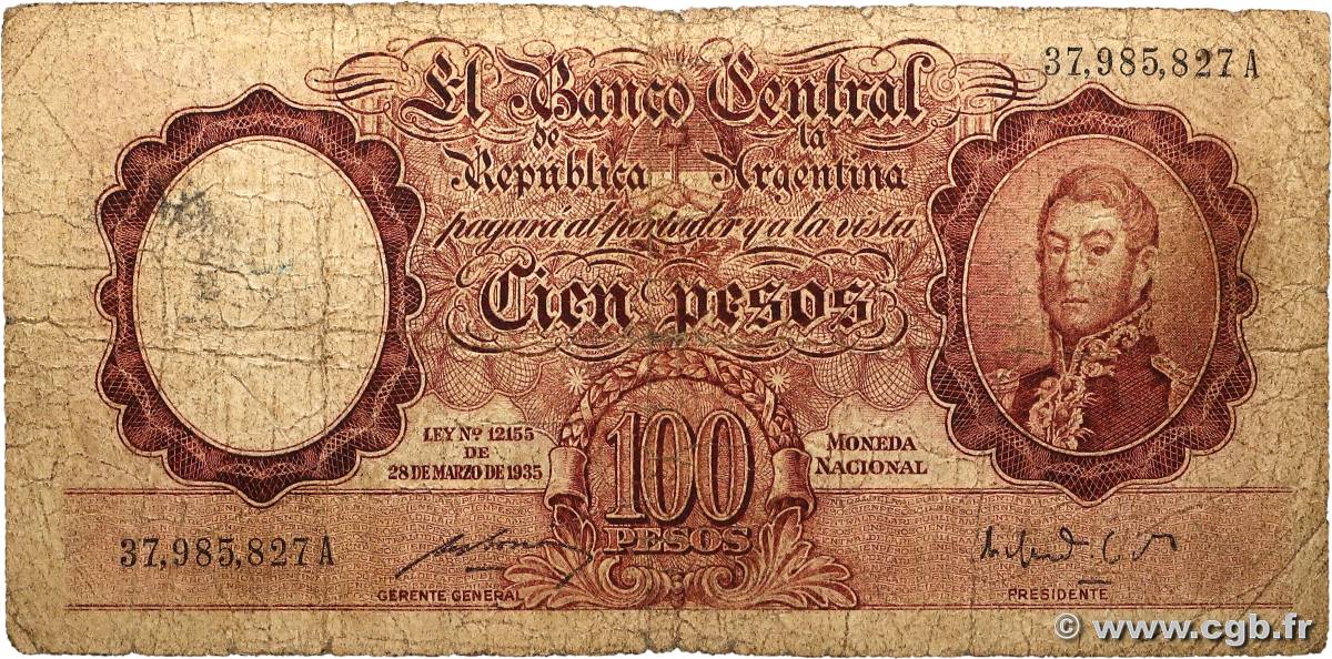 100 Pesos ARGENTINE 1943 P.267b B