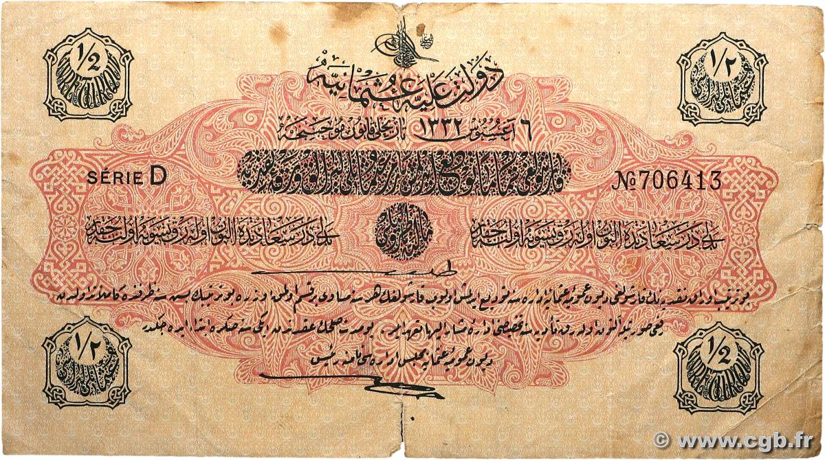 1/2 Livre TURQUIE 1912 P.072a TB+