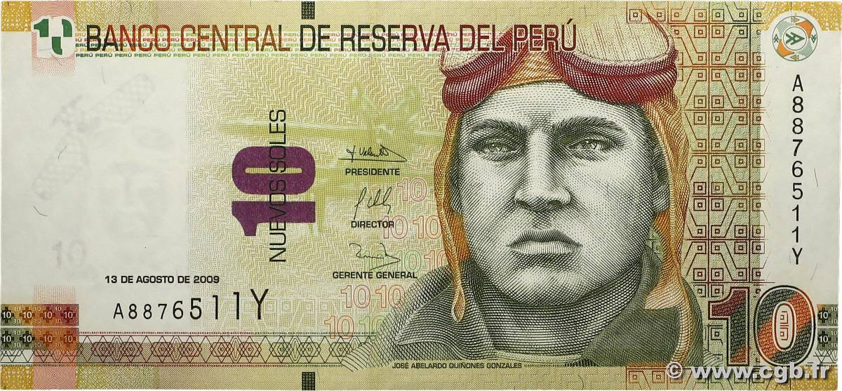 10 Nuevos Soles PÉROU 2009 P.182 SUP+