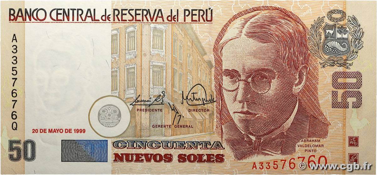 50 Nuevos Soles PÉROU 1999 P.171 SPL+