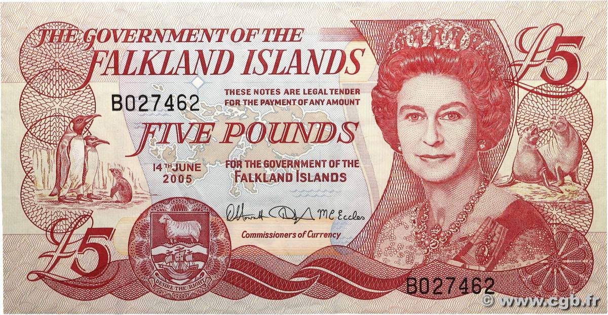 5 Pounds ISLAS MALVINAS 2005 P.17 MBC