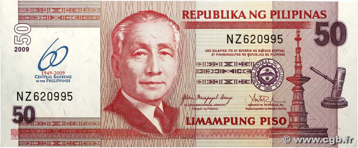50 Piso PHILIPPINES 2009 P.201 NEUF