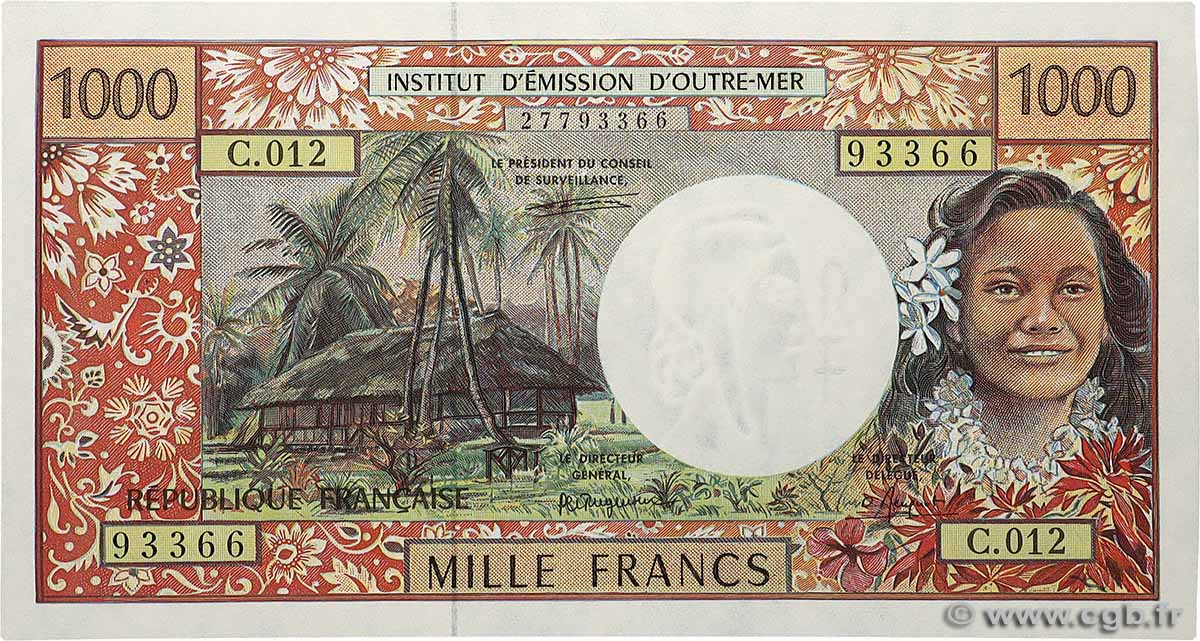 1000 Francs FRENCH PACIFIC TERRITORIES 1995 P.02a fST+
