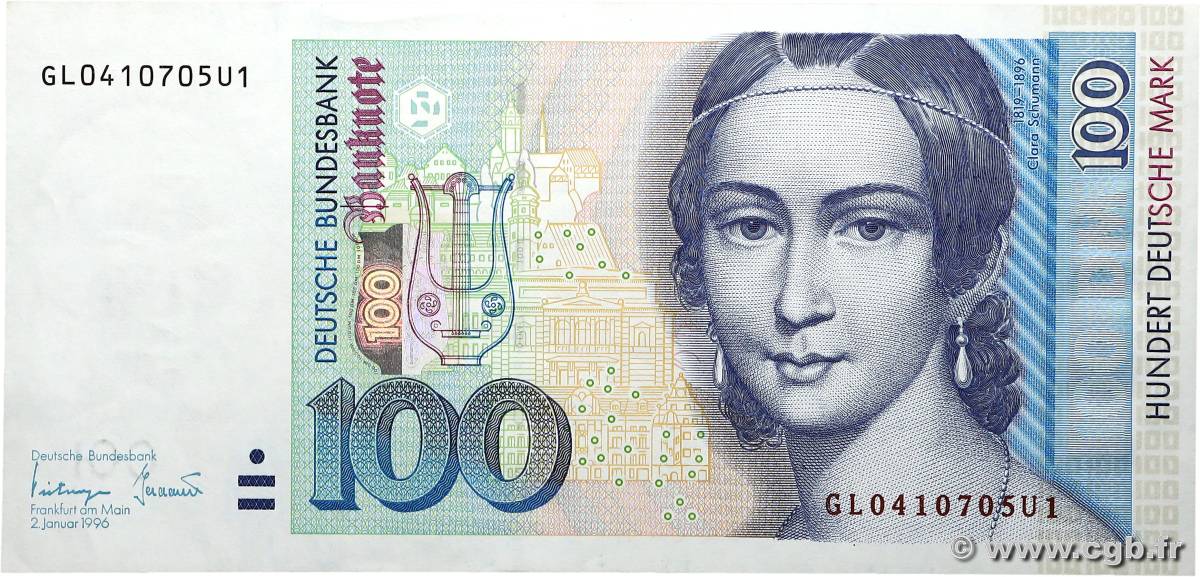 100 Deutsche Mark ALLEMAGNE FÉDÉRALE 1996 P.46 SPL