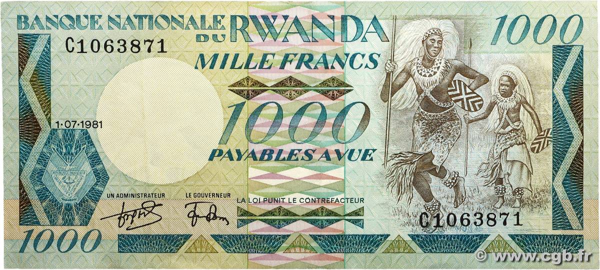 1000 Francs RWANDA 1981 P.17a SUP
