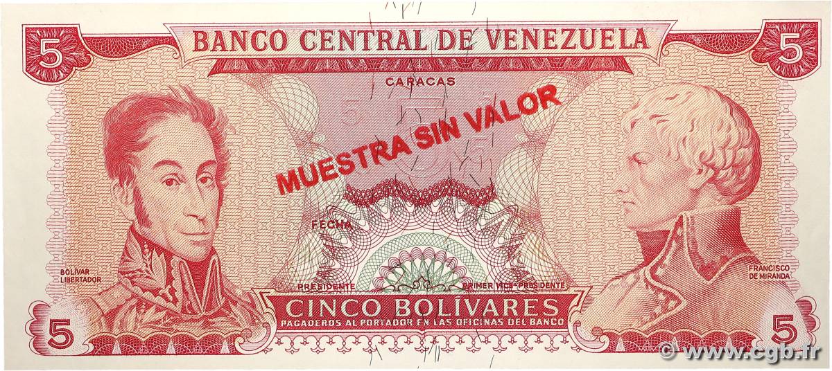 5 Bolivares Spécimen VENEZUELA 1968 P.050s pr.NEUF