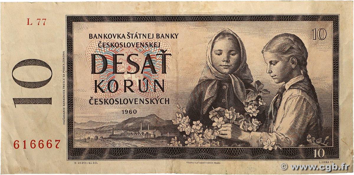 10 Korun TCHÉCOSLOVAQUIE 1960 P.088e TB+