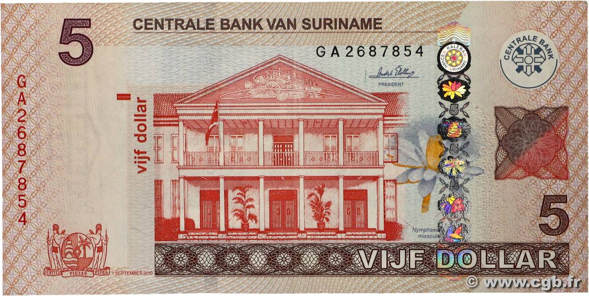 5 Dollars SURINAM 2010 P.162a VF+
